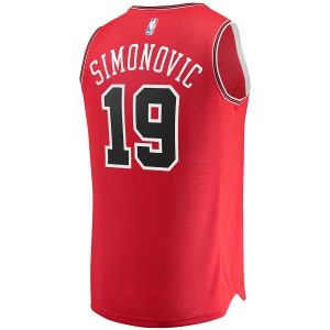 Men’s Chicago Bulls Marko Simonovic Fanatics Branded Red Fast Break Replica Jersey – Icon Edition