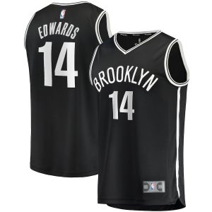 Men’s Brooklyn Nets Kessler Edwards Fanatics Branded Black Fast Break Replica Jersey – Icon Edition