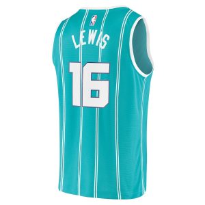 Men’s Charlotte Hornets Scottie Lewis Fanatics Branded Teal Fast Break Replica Jersey – Icon Edition