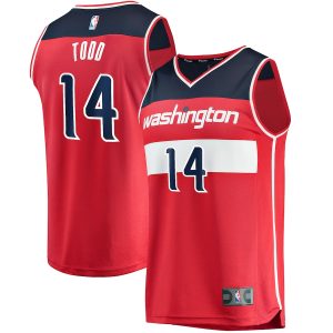 Men’s Washington Wizards Isaiah Todd Fanatics Branded Red Fast Break Replica Jersey – Icon Edition