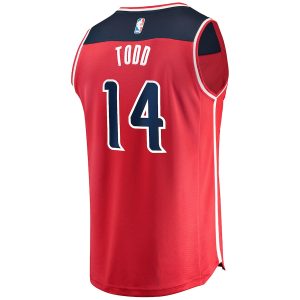 Men’s Washington Wizards Isaiah Todd Fanatics Branded Red Fast Break Replica Jersey – Icon Edition