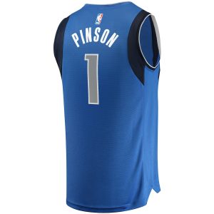 Men’s Dallas Mavericks Theo Pinson Fanatics Branded Blue Fast Break Replica Jersey – Icon Edition