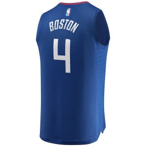 Men’s LA Clippers Brandon Boston Jr. Fanatics Branded Royal Fast Break Replica Jersey – Icon Edition