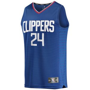 Men’s LA Clippers Norman Powell Fanatics Branded Royal Fast Break Replica Jersey – Icon Edition