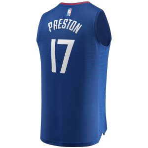 Men’s LA Clippers Jason Preston Fanatics Branded Royal Fast Break Replica Jersey – Icon Edition