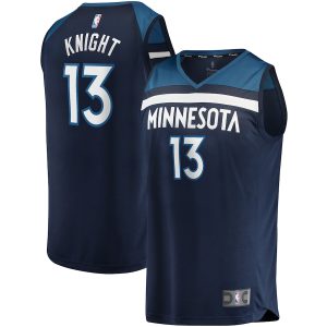 Men’s Minnesota Timberwolves Nathan Knight Fanatics Branded Navy Fast Break Replica Jersey – Icon Edition