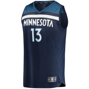 Men’s Minnesota Timberwolves Nathan Knight Fanatics Branded Navy Fast Break Replica Jersey – Icon Edition