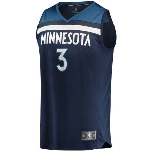 Men’s Minnesota Timberwolves Jaden McDaniels Fanatics Branded Navy Fast Break Replica Jersey – Icon Edition