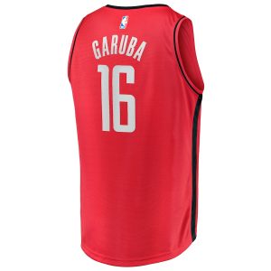 Men’s Houston Rockets Usman Garuba Fanatics Branded Red Fast Break Replica Jersey – Icon Edition