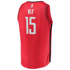 Men’s Houston Rockets Daishen Nix Fanatics Branded Red Fast Break Replica Jersey – Icon Edition