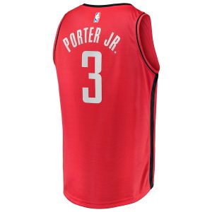 Men’s Houston Rockets Kevin Porter Jr. Fanatics Branded Red Fast Break Replica Jersey – Icon Edition