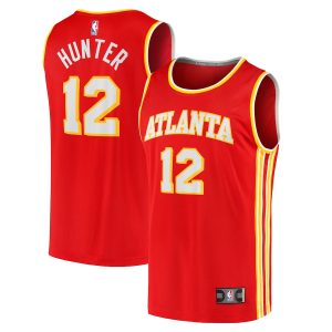 Men’s Atlanta Hawks De’Andre Hunter Fanatics Branded Red Fast Break Replica Jersey – Icon Edition