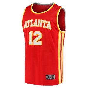 Men’s Atlanta Hawks De’Andre Hunter Fanatics Branded Red Fast Break Replica Jersey – Icon Edition