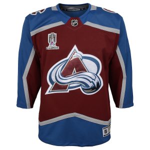 Youth Colorado Avalanche Burgundy Home 2022 Stanley Cup Champions Premier Jersey