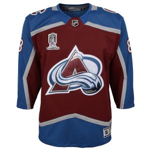 Youth Colorado Avalanche Cale Makar Burgundy Home 2022 Stanley Cup Champions Premier Player Jersey