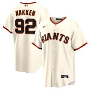 Men’s San Francisco Giants Alyssa Nakken Nike Cream Home Replica Player Jersey