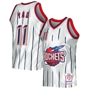 Men’s Houston Rockets Yao Ming Mitchell & Ness Platinum 2002/03 Hardwood Classics 75th Anniversary Swingman Jersey