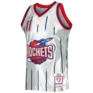 Men’s Houston Rockets Yao Ming Mitchell & Ness Platinum 2002/03 Hardwood Classics 75th Anniversary Swingman Jersey