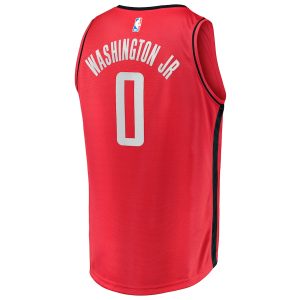 Men’s Houston Rockets TyTy Washington Jr. Fanatics Branded Red Fast Break Replica Player Jersey – Icon Edition