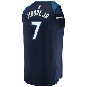 Men’s Minnesota Timberwolves Wendell Moore Jr. Fanatics Branded Navy 2022 NBA Draft First Round Pick Fast Break Replica Player Jersey Icon – Edition