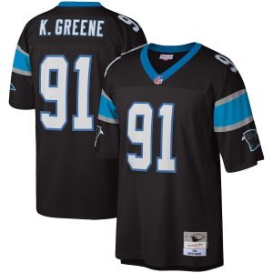 Men’s Carolina Panthers Kevin Greene Mitchell & Ness Black Big & Tall 1996 Retired Player Replica Jersey