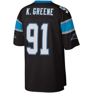 Men’s Carolina Panthers Kevin Greene Mitchell & Ness Black Big & Tall 1996 Retired Player Replica Jersey