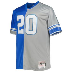 Men’s Detroit Lions Barry Sanders Mitchell & Ness Blue/Silver Big & Tall Split Legacy Retired Player Replica Jersey