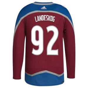 Men’s Colorado Avalanche Gabriel Landeskog adidas Burgundy Primegreen Authentic Player Jersey