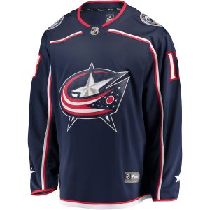 Men’s Columbus Blue Jackets Johnny Gaudreau Fanatics Branded Navy Breakaway Player Jersey