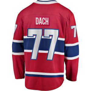 Men’s Montreal Canadiens Kirby Dach Fanatics Branded Red Home Breakaway Player Jersey