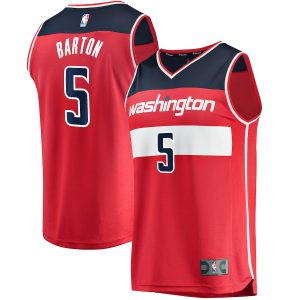 Men’s Washington Wizards Will Barton Fanatics Branded Red Fast Break Replica Jersey – Icon Edition