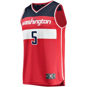 Men’s Washington Wizards Will Barton Fanatics Branded Red Fast Break Replica Jersey – Icon Edition