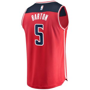 Men’s Washington Wizards Will Barton Fanatics Branded Red Fast Break Replica Jersey – Icon Edition