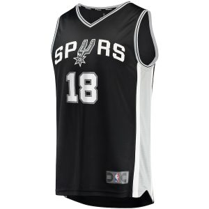 Men’s San Antonio Spurs Isaiah Roby Fanatics Branded Black Fast Break Replica Jersey – Icon Edition