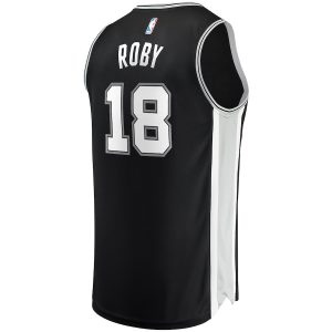 Men’s San Antonio Spurs Isaiah Roby Fanatics Branded Black Fast Break Replica Jersey – Icon Edition