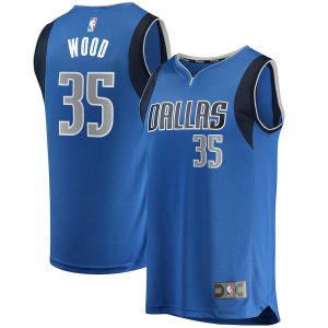 Men’s Dallas Mavericks Christian Wood Fanatics Branded Blue Fast Break Replica Jersey – Icon Edition