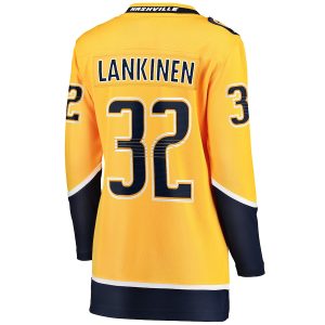 Women’s Nashville Predators Kevin Lankinen Fanatics Branded Gold Home Breakaway Player Jersey