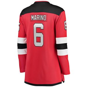 Women’s New Jersey Devils John Marino Fanatics Branded Red Home Breakaway Player Jersey