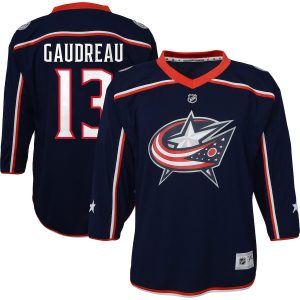 Preschool Columbus Blue Jackets Johnny Gaudreau Navy Replica Player Jersey