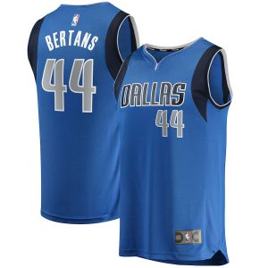 Men’s Dallas Mavericks Davis Bertans Fanatics Branded Royal Fast Break Replica Jersey – Icon Edition