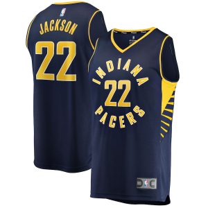 Men’s Indiana Pacers Isaiah Jackson Fanatics Branded Navy Fast Break Replica Player Jersey – Icon Edition