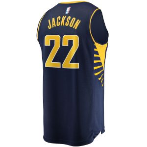 Men’s Indiana Pacers Isaiah Jackson Fanatics Branded Navy Fast Break Replica Player Jersey – Icon Edition