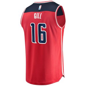 Men’s Washington Wizards Anthony Gill Fanatics Branded Red Fast Break Replica Jersey – Icon Edition