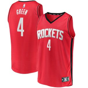 Men’s Houston Rockets Jalen Green Fanatics Branded Red Fast Break Replica Player Jersey – Icon Edition