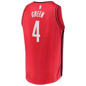 Men’s Houston Rockets Jalen Green Fanatics Branded Red Fast Break Replica Player Jersey – Icon Edition