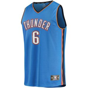 Men’s Oklahoma City Thunder Jaylin Williams Fanatics Branded Blue 2021/22 Fast Break Replica Jersey – Icon Edition