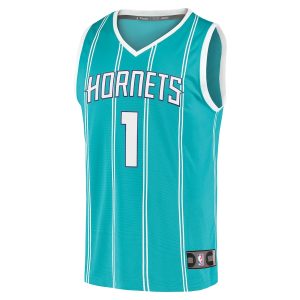 Men’s Charlotte Hornets LaMelo Ball Fanatics Branded Teal Fast Break Replica Jersey – Icon Edition