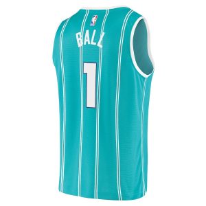 Men’s Charlotte Hornets LaMelo Ball Fanatics Branded Teal Fast Break Replica Jersey – Icon Edition