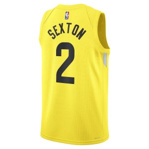 Unisex Utah Jazz Collin Sexton Nike Gold Swingman Jersey – Icon Edition