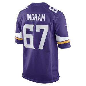 Men’s Minnesota Vikings Ed Ingram Nike Purple Game Player Jersey